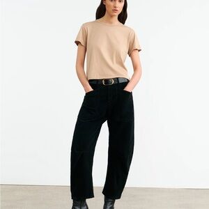 Nili Lotan Shon Corduroy Pant | Black | Barrel Leg | EUC | Size 12